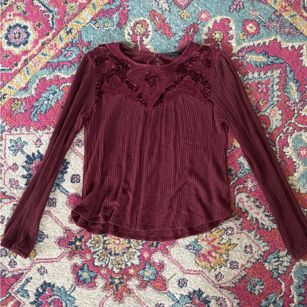 Lucky Brand Velvet Blouse